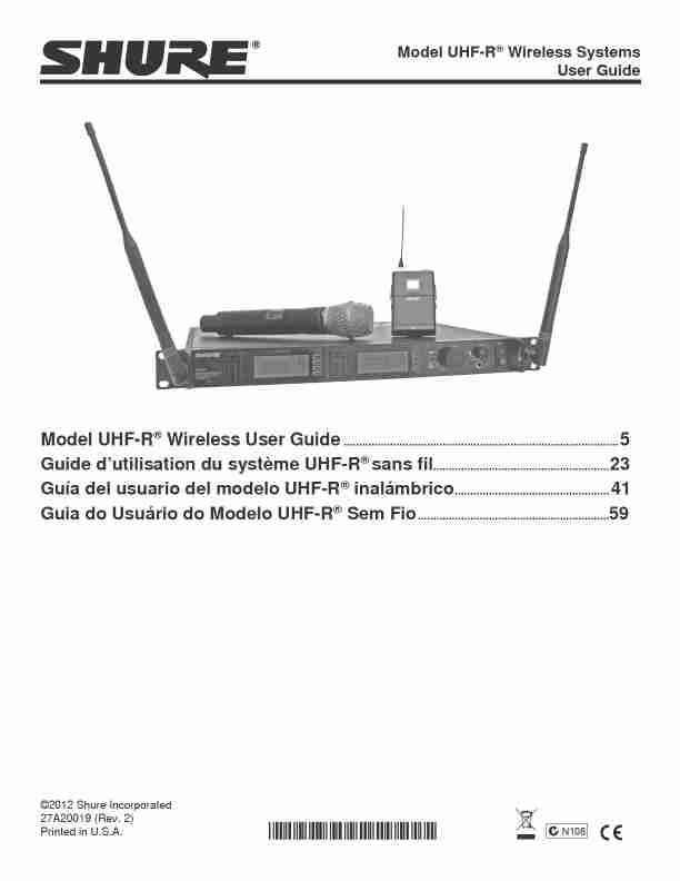 Shure Two-Way Radio UHF-R-page_pdf